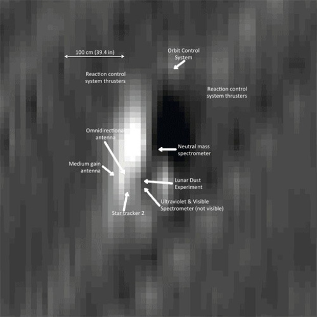 NASA Moon Probe Spotted by Robotic Lunar Sibling (Photos)